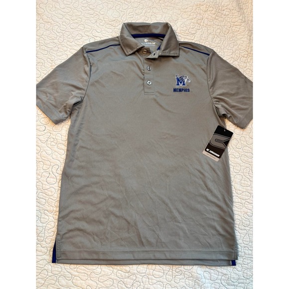 Colosseum Other - Colosseum Memphis Tigers Men's Athletic Polo Shirt Gray Size Small #626